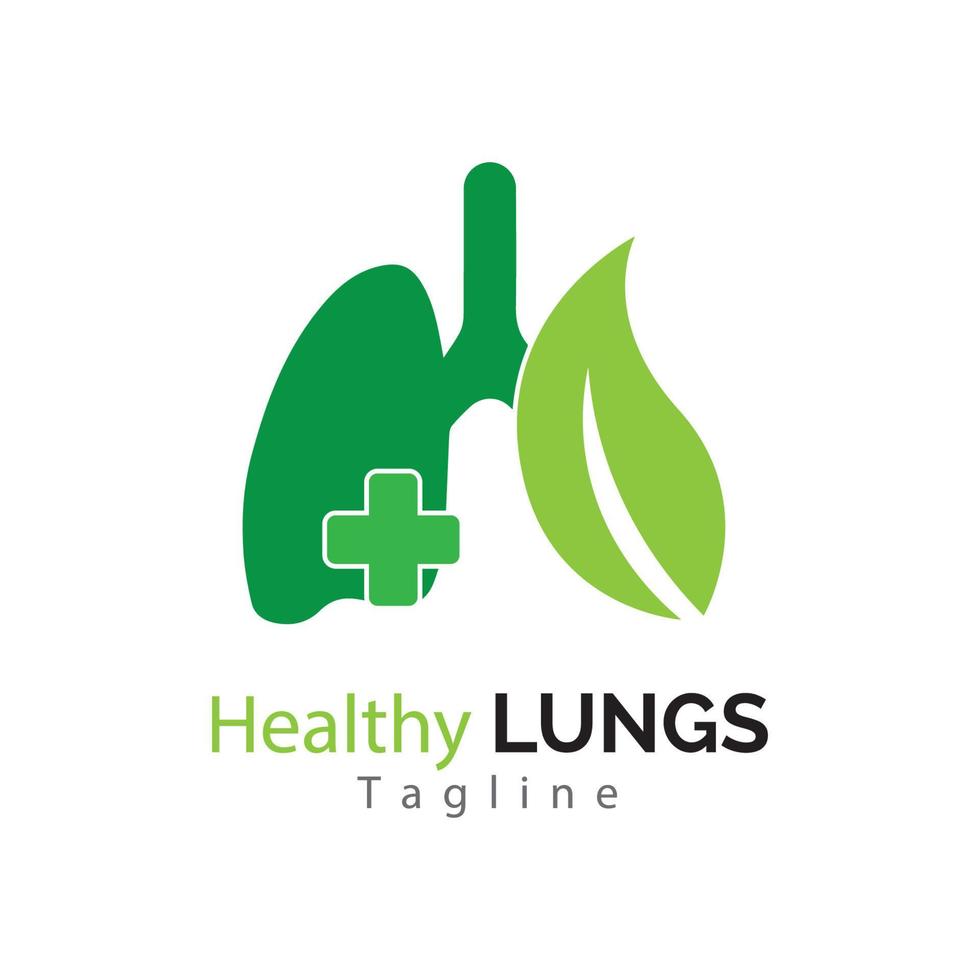 Diseño de ilustración de vector de icono de pulmones humanos