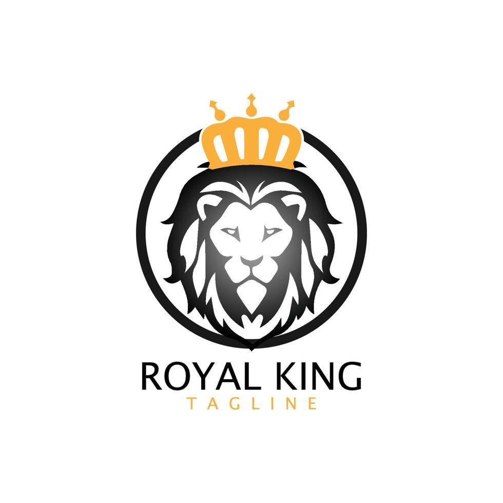 lion head logo template vector icon