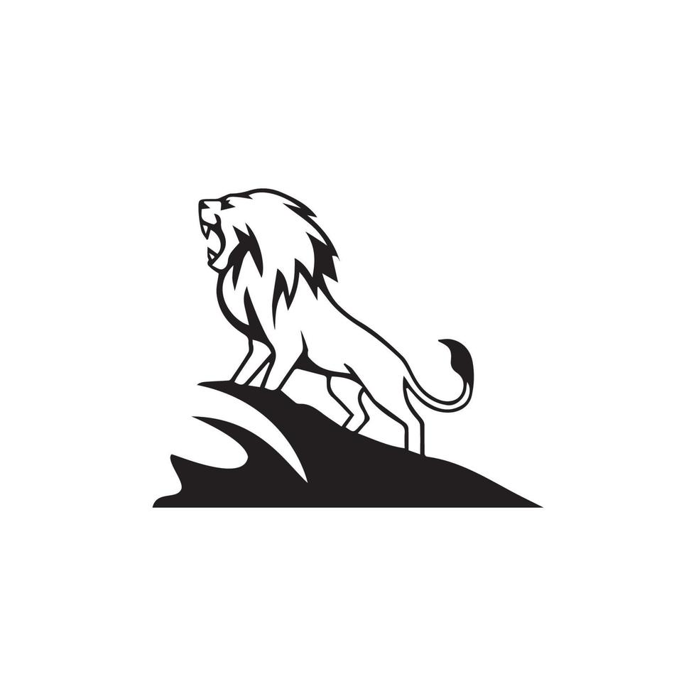 lion head logo template vector icon