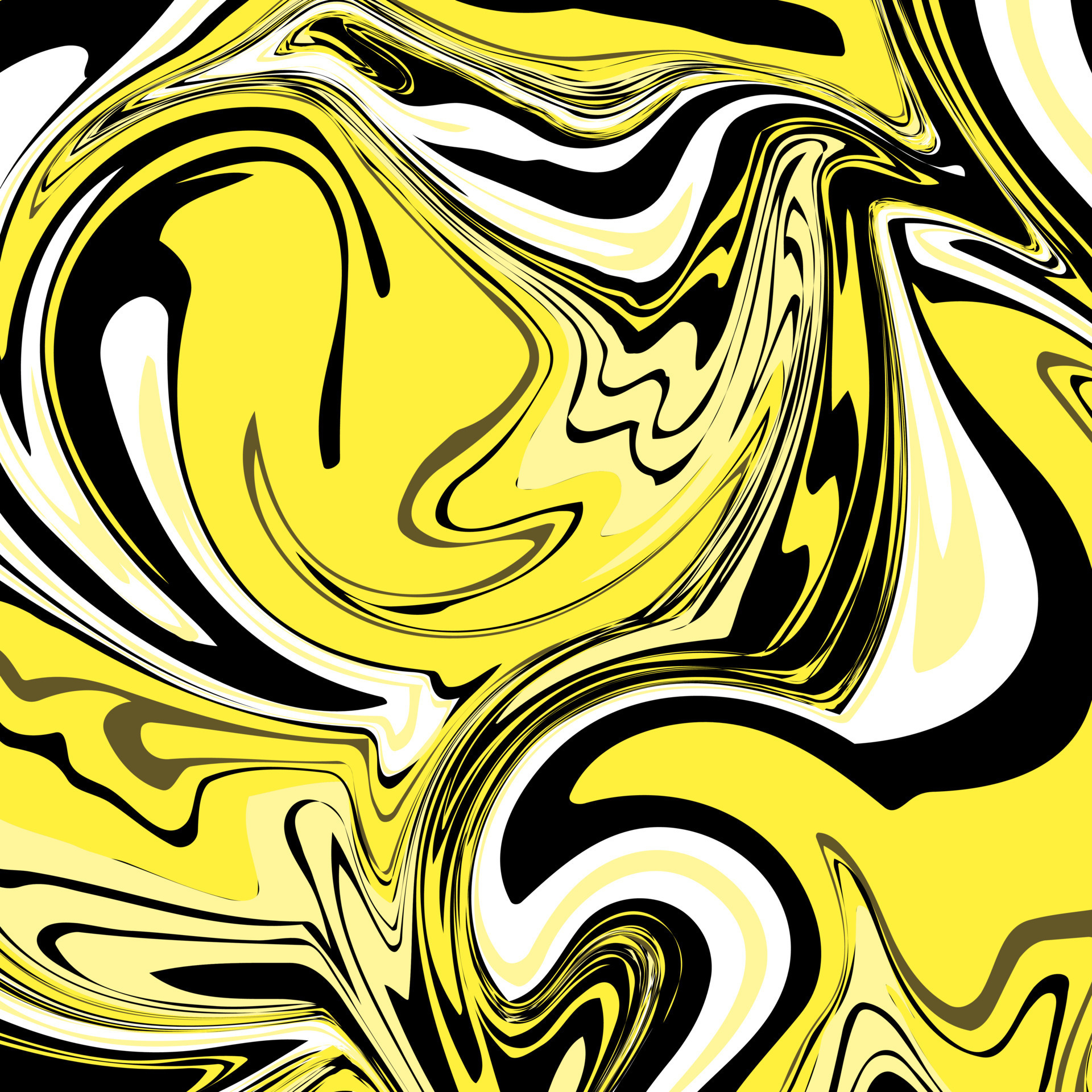 Marble Texture in yellow, black and white colors. Abstract vector image