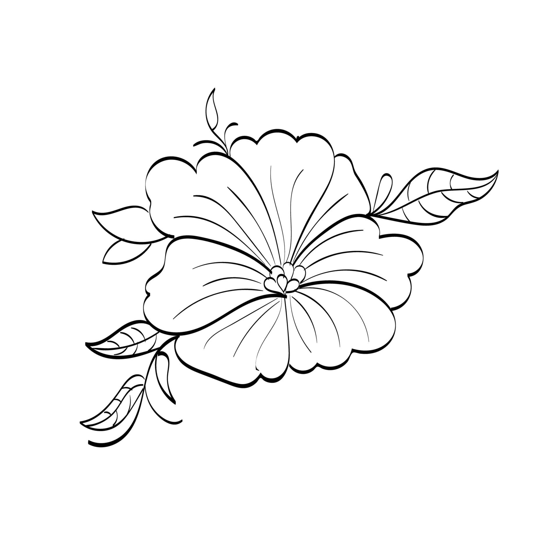 Buy Flower Machine Embroidery Design Floral Sketch Embroidery Online in  India  Etsy
