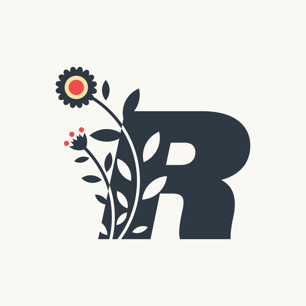 Alphabet Flower R vector