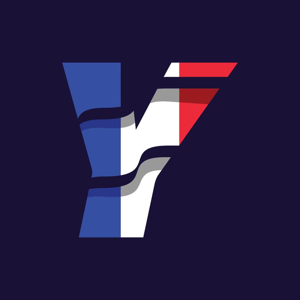 France Alphabet Flag Y vector