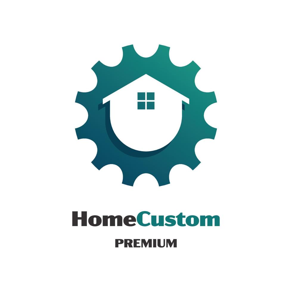 Home Custom Engineering Logo vector
