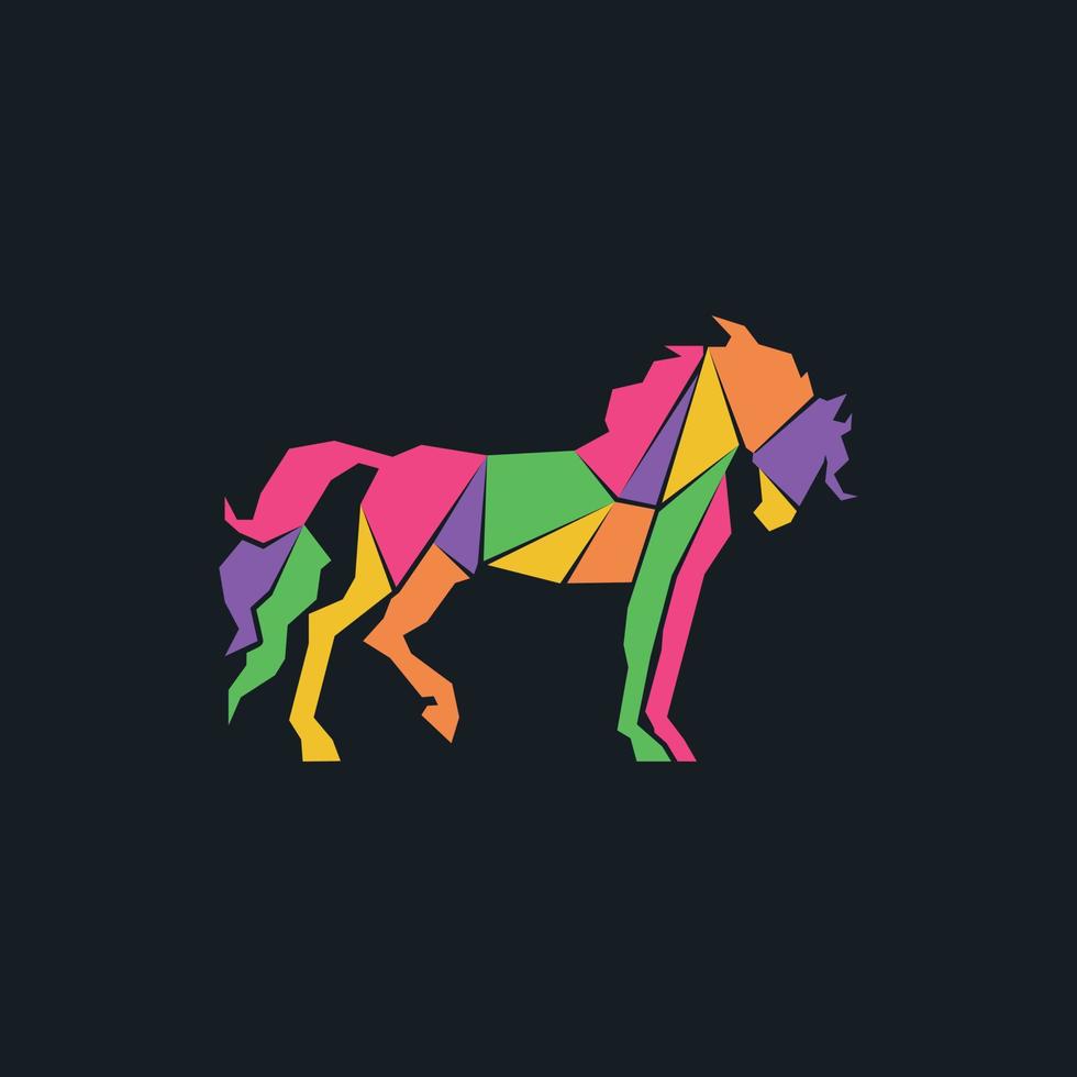Colourful Vector Horse