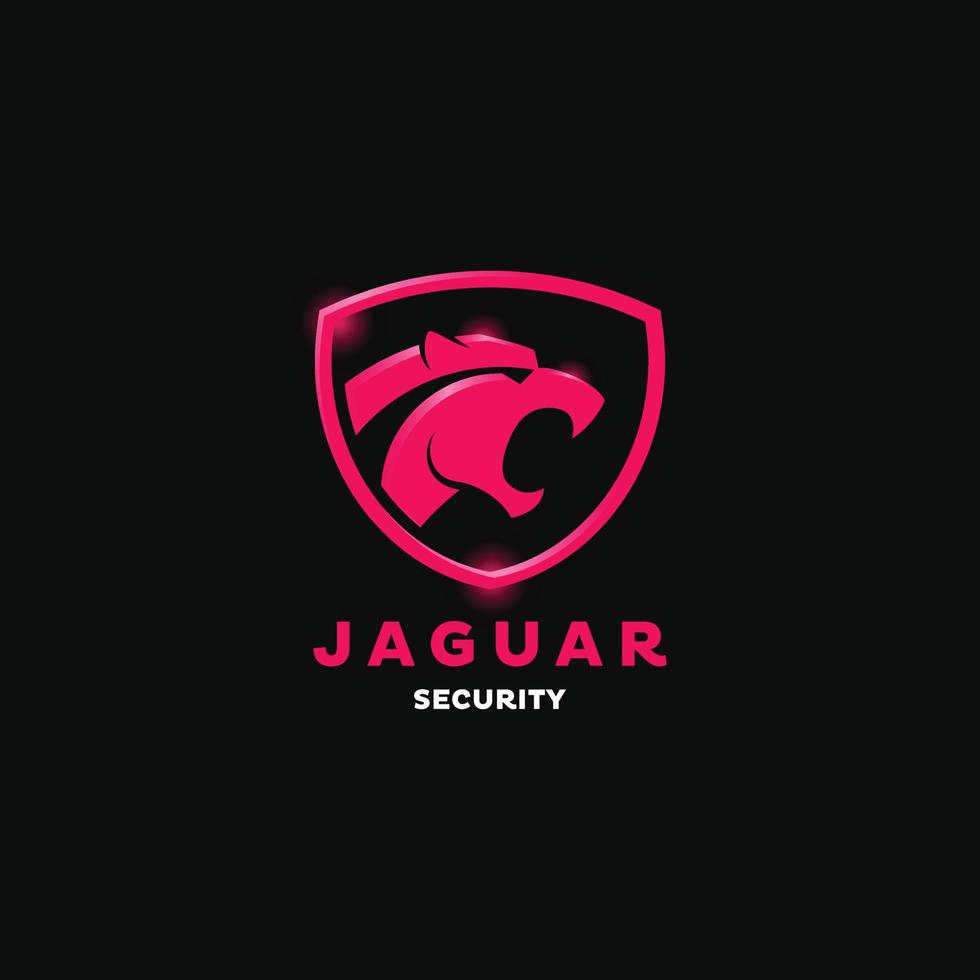 logotipo de seguridad jaguar vector