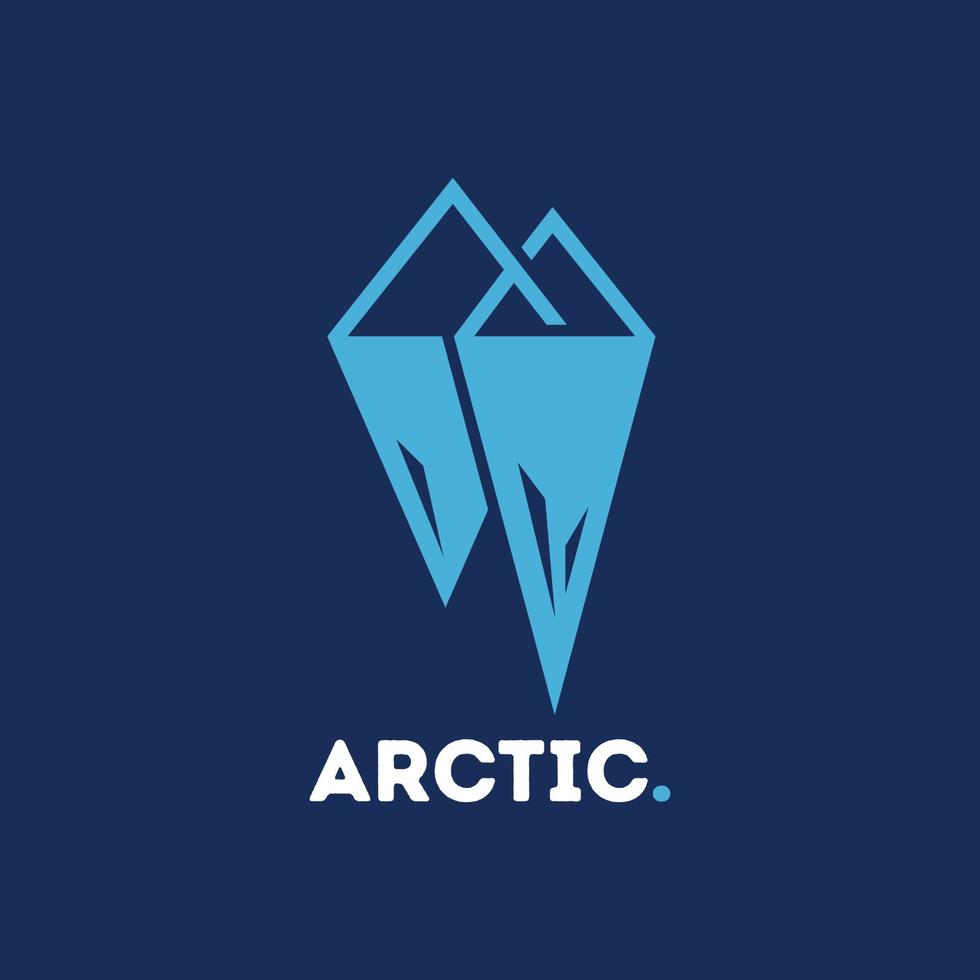 concepto de logotipo de iceberg vector