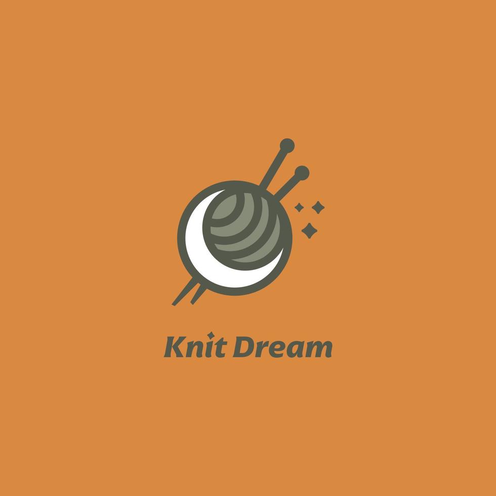 Knit Moon Logo vector