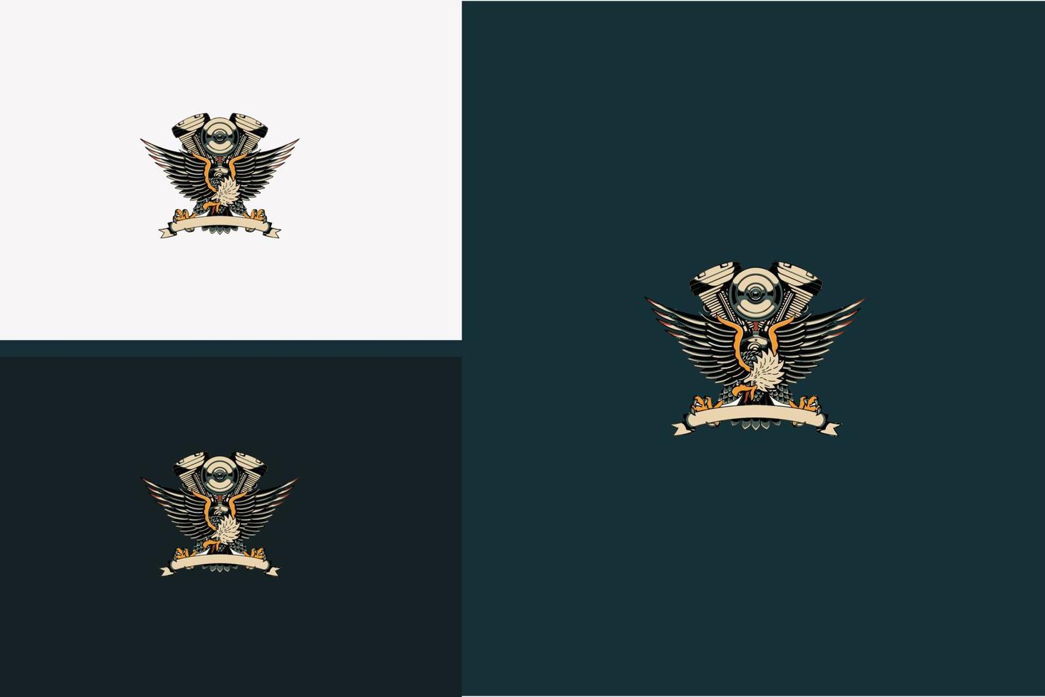 eagle and machine vector illustration design
