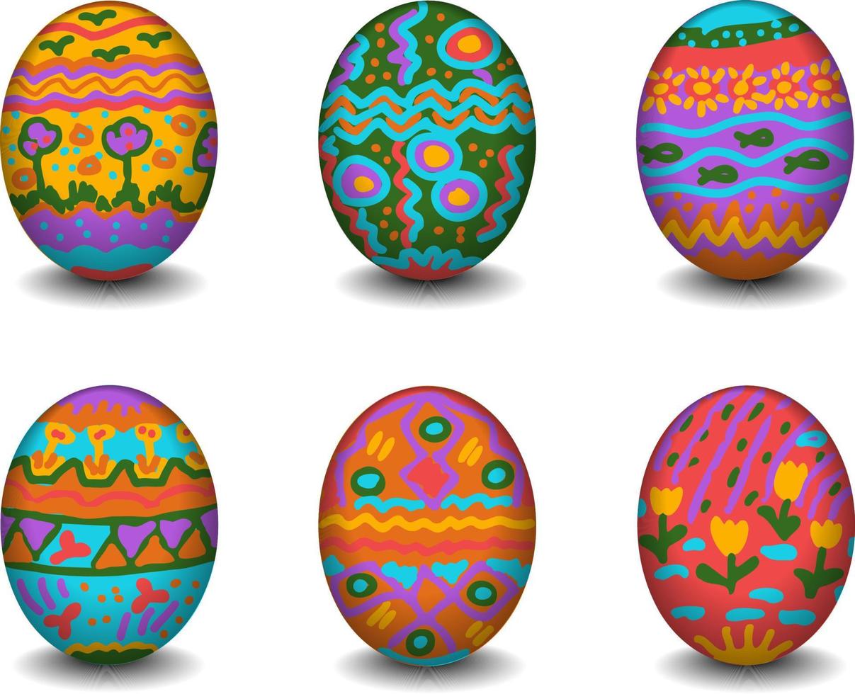 Easter eggs bizarre fantasy design vector