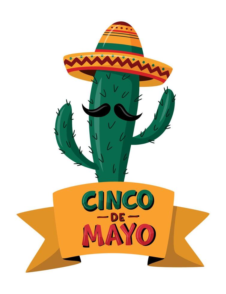 Cinco de Mayo, May 5, Federal Holiday in Mexico vector