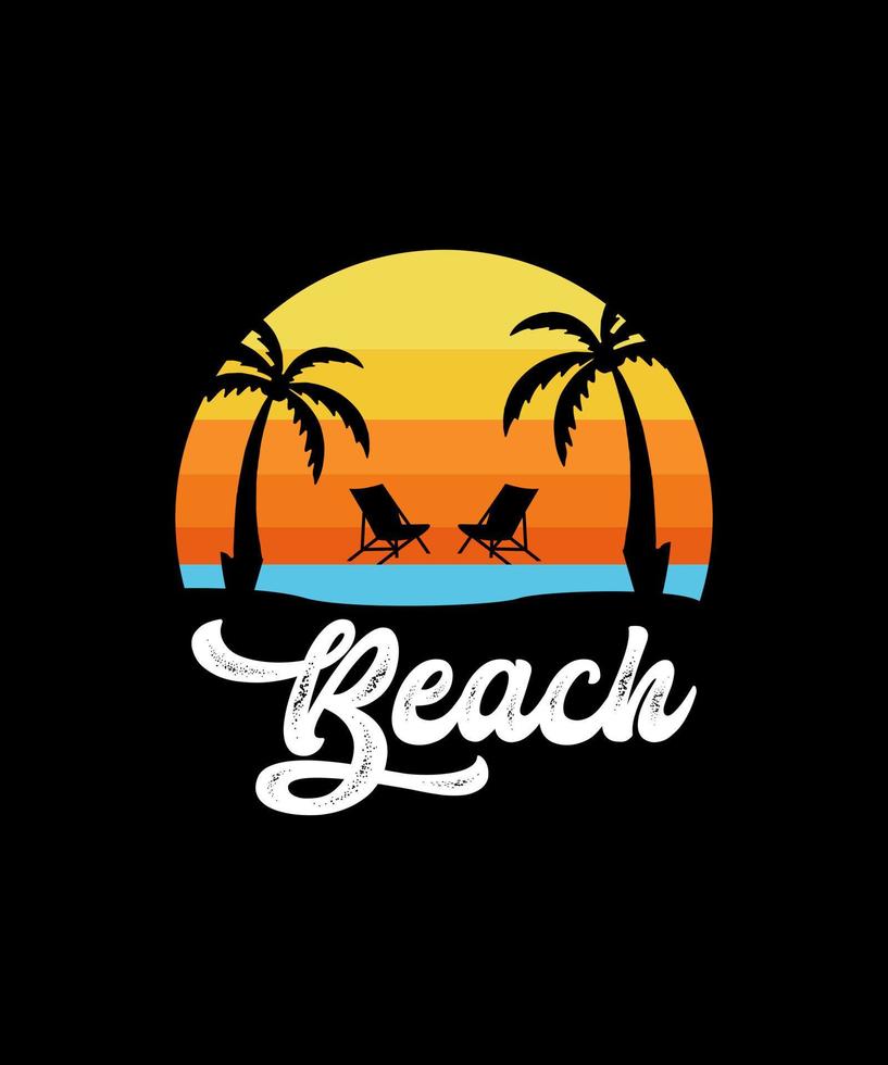 diseño de vector de logotipo de playa