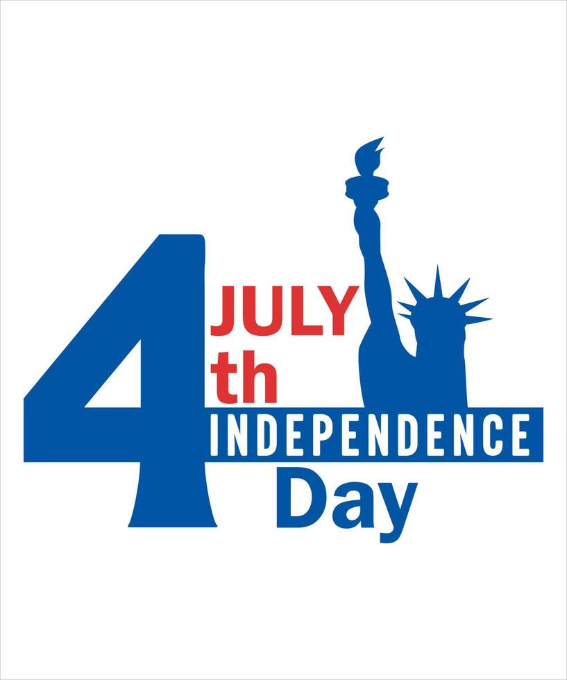 4 de julio diseño del vector del logotipo del día de la independencia