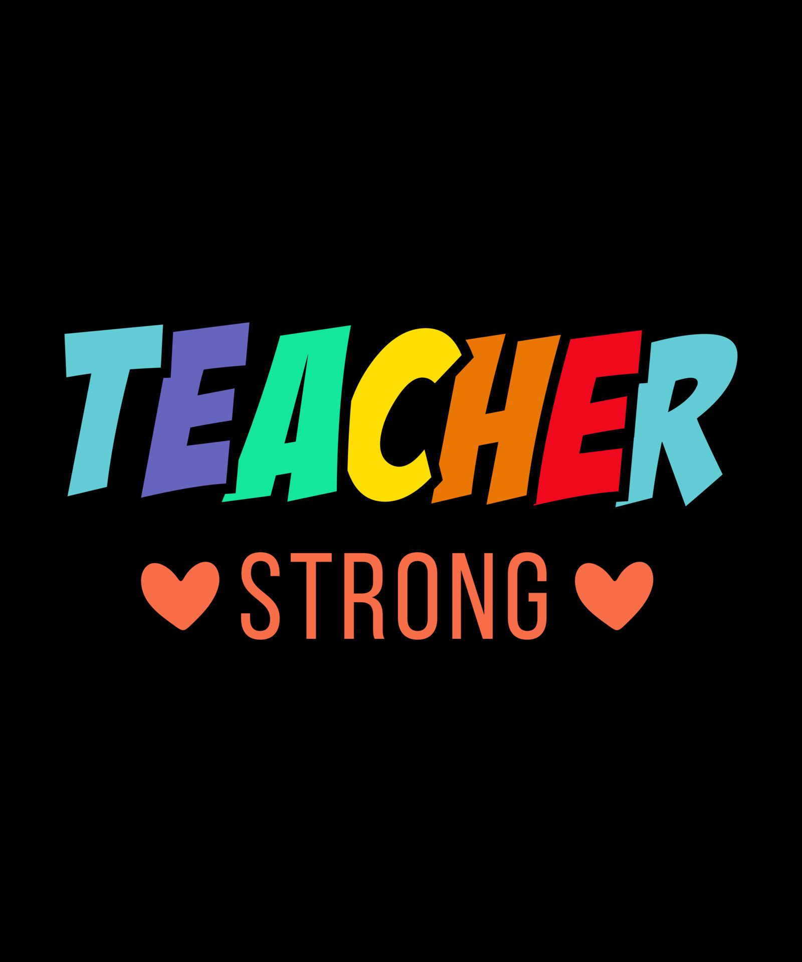 Teacher strong typography design 9322763 Vector Art at Vecteezy