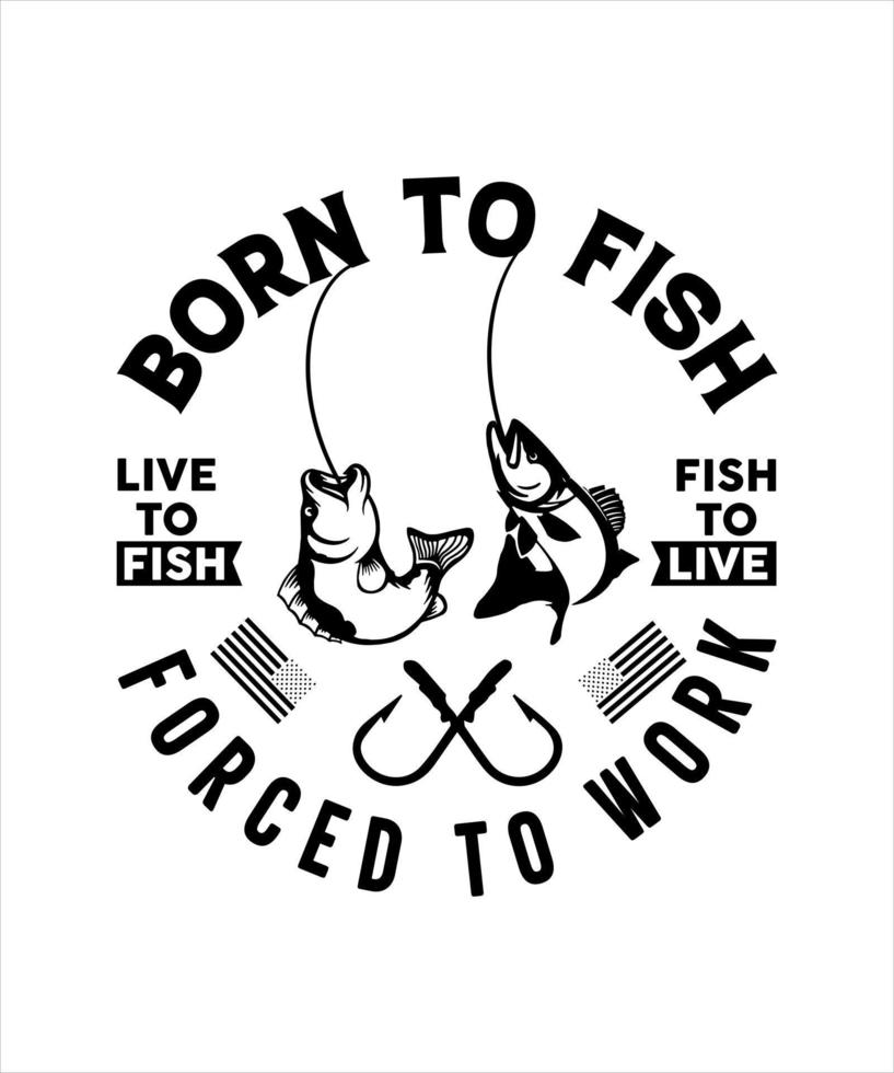 Fishing logo tshirt design vector