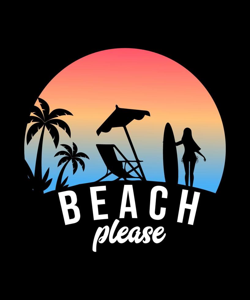 Beach life logo tshirt design vector