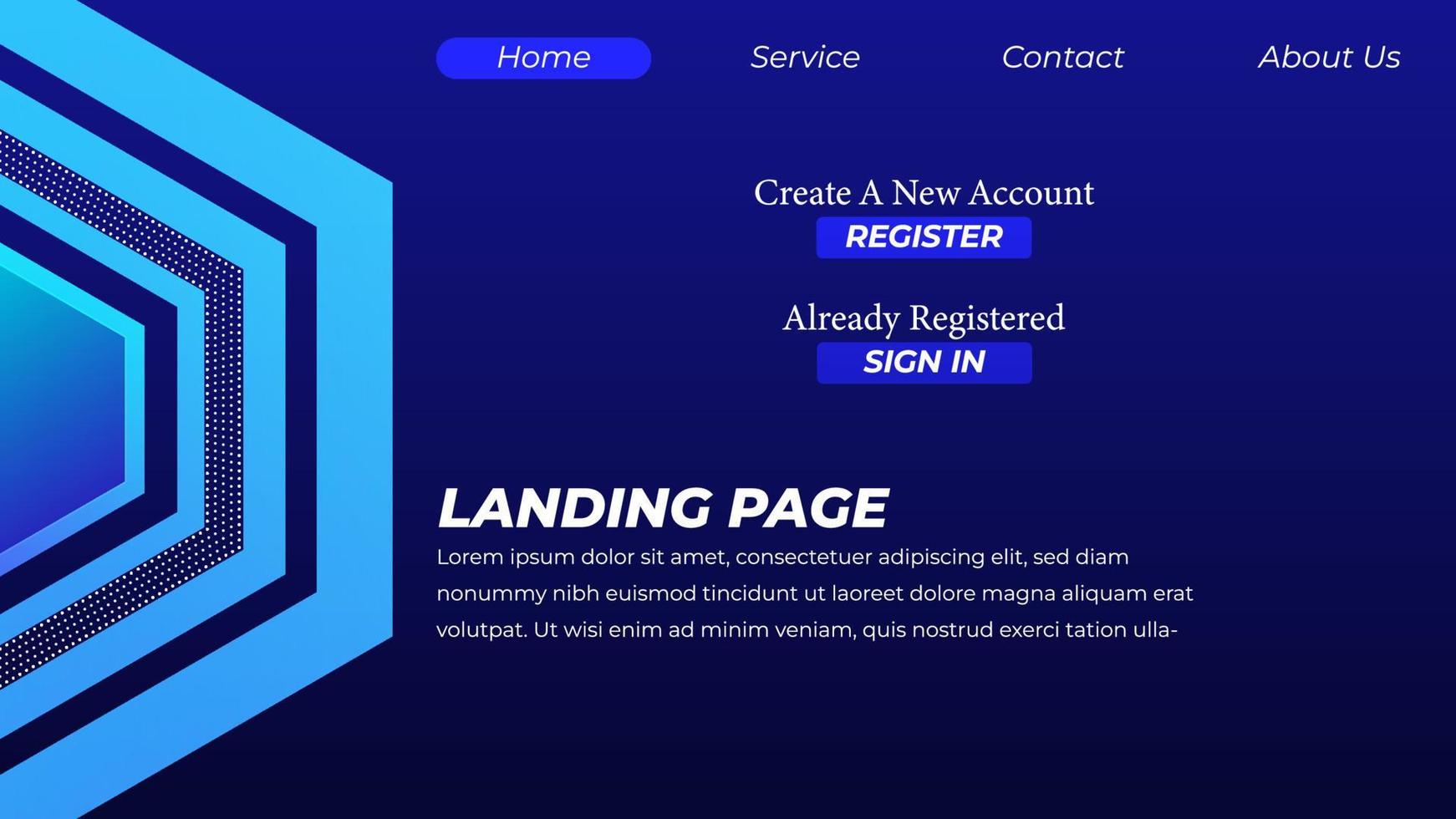 Modern Landing page template vector illustration, creative landing page vector illustration