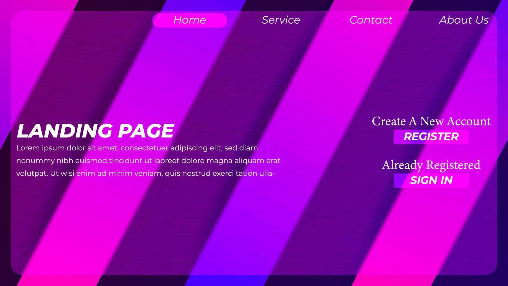Modern Landing page template vector illustration, creative landing page vector illustration