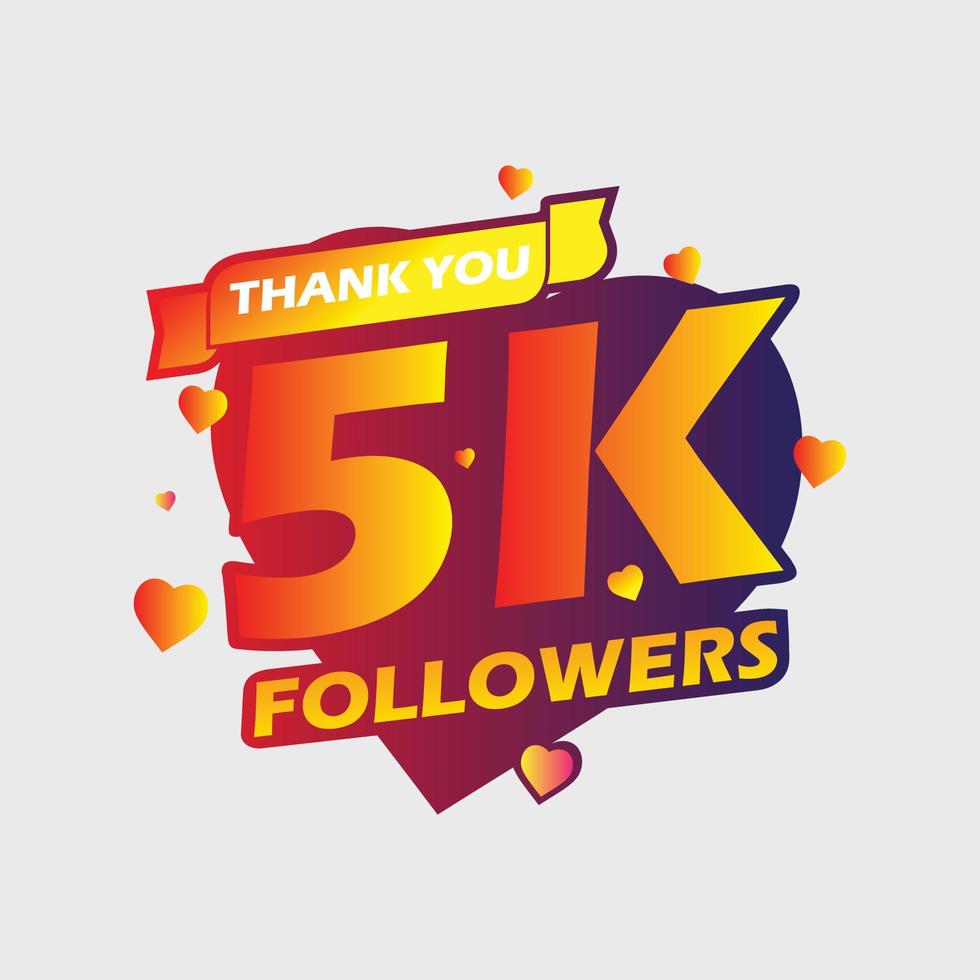 promotional social media. Thank you followers badge vector