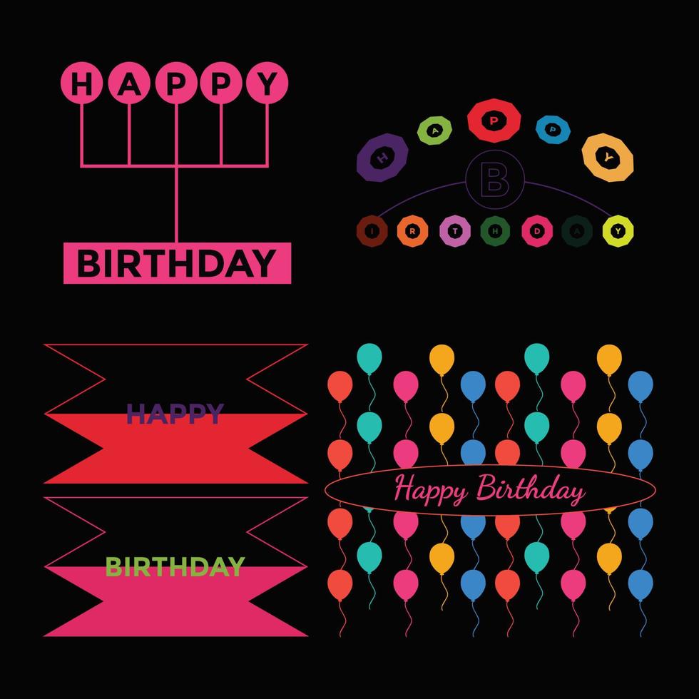 Birthday Banner Collection vector