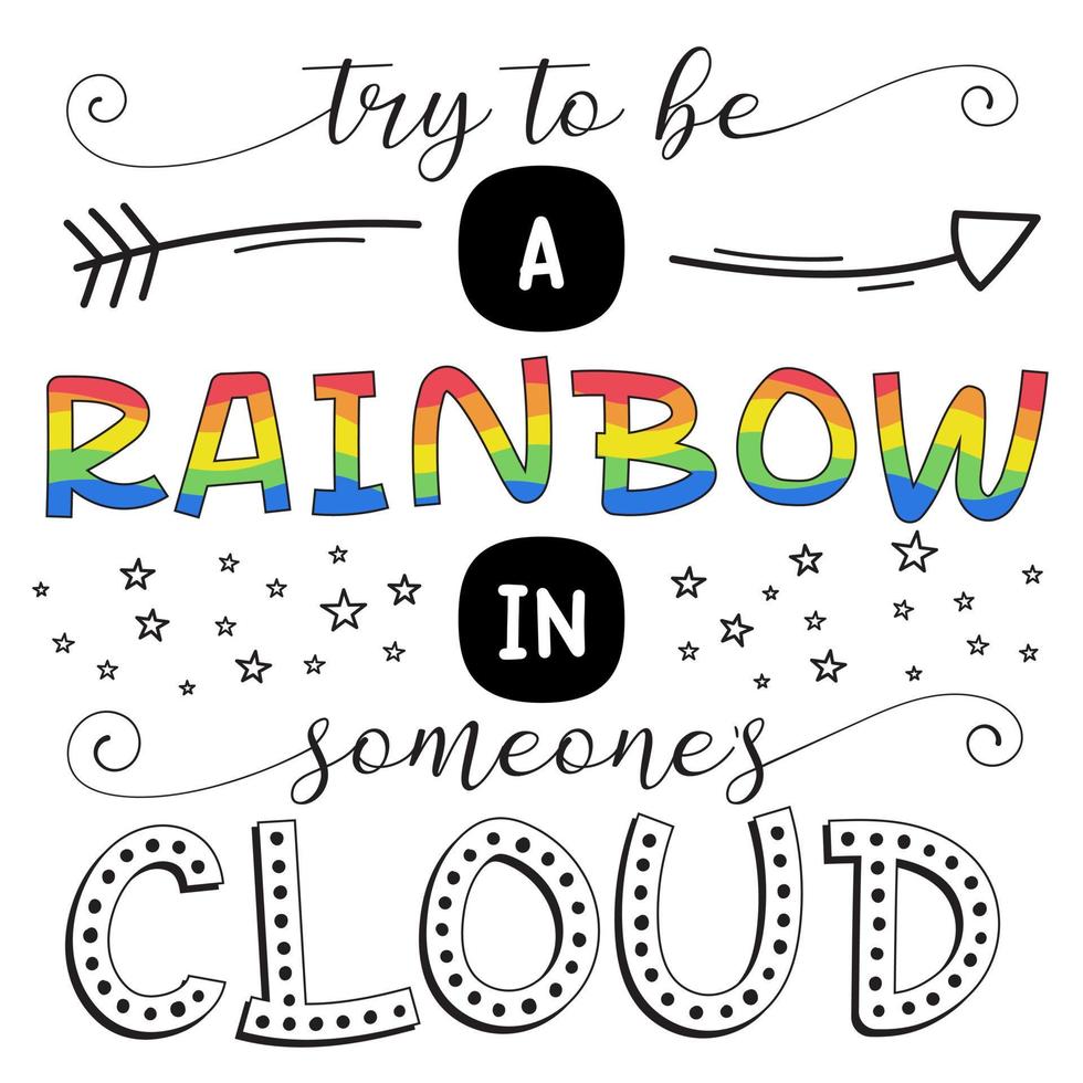 Inspirational lettering phrase. Perfect for decorations and easily editable. vector