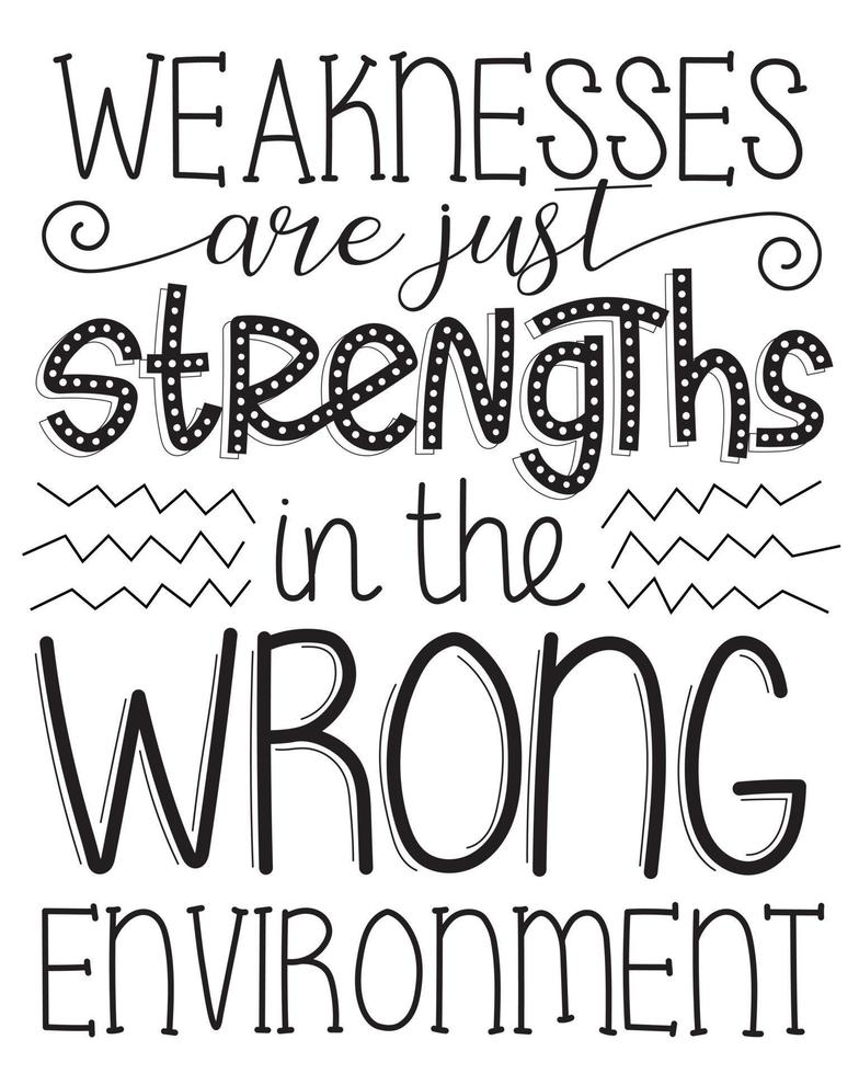 Positive handwritten lettering phrase. Perfect for decorations and easily editable. vector