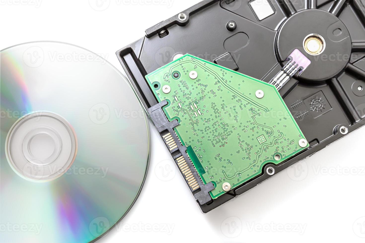 Hard disk drive and dvd disc photo