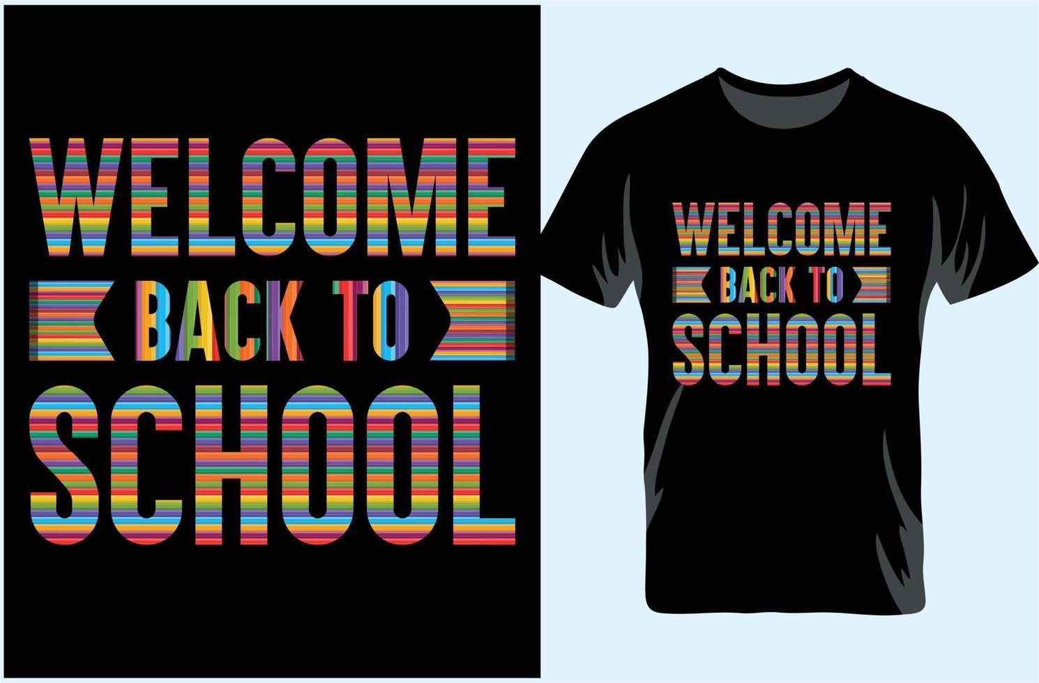 Bienvenido de nuevo al diseño de camisetas tipográficas de la escuela. primer dia de escuela. bienvenido de vuelta a la escuela hermosa camiseta de tipografía. vector