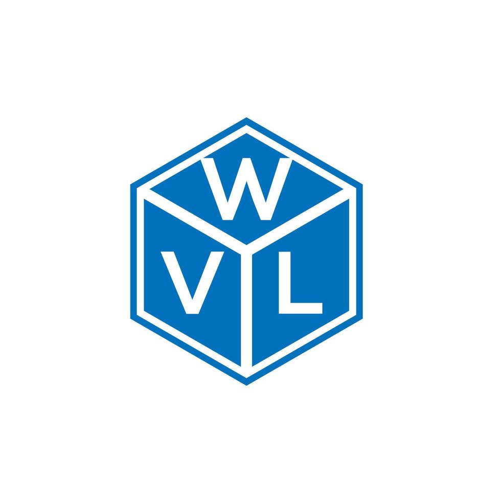 diseño de logotipo de letra wvl sobre fondo negro. wvl concepto de logotipo de letra inicial creativa. diseño de letras wvl. vector