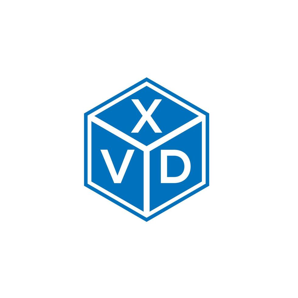 diseño del logotipo de la letra xvd sobre fondo negro. Concepto de logotipo de letra de iniciales creativas xvd. diseño de letras xvd. vector