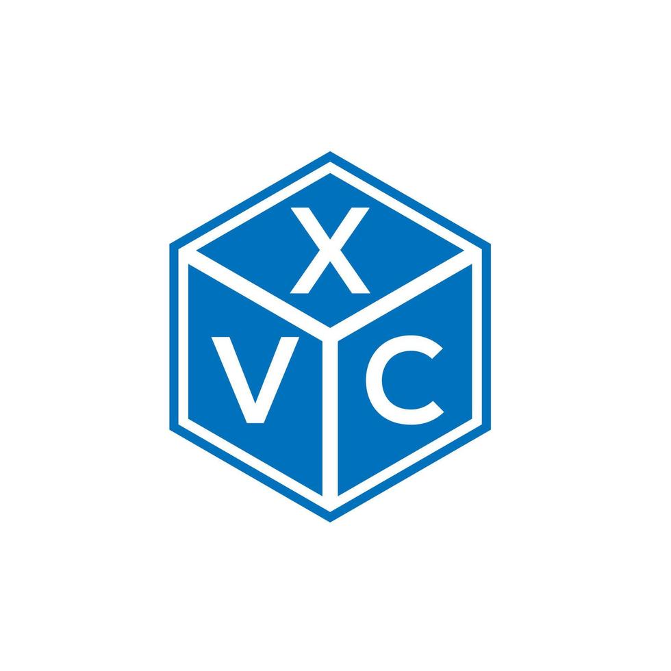 XVC letter logo design on black background. XVC creative initials letter logo concept. XVC letter design. vector