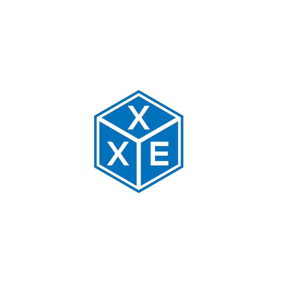 XXE letter logo design on black background. XXE creative initials letter logo concept. XXE letter design. vector