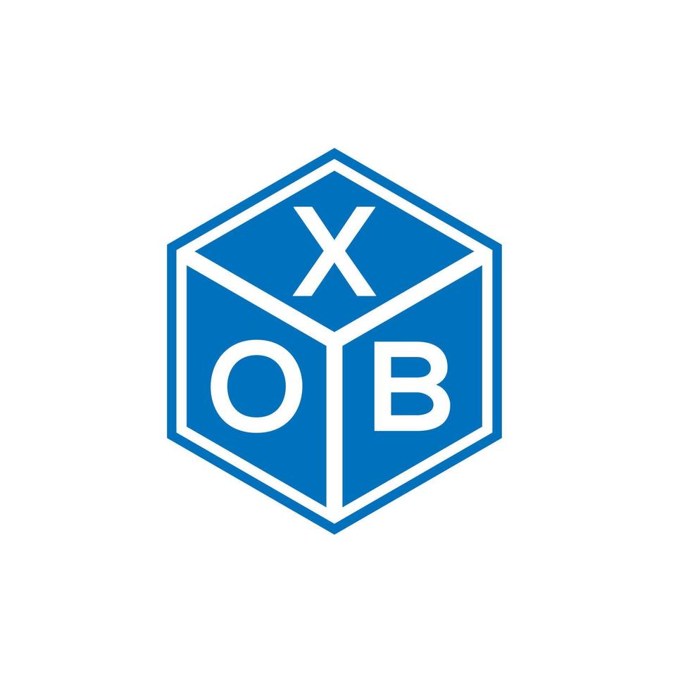diseño de logotipo de letra xob sobre fondo negro. concepto de logotipo de letra de iniciales creativas xob. diseño de letras xob. vector