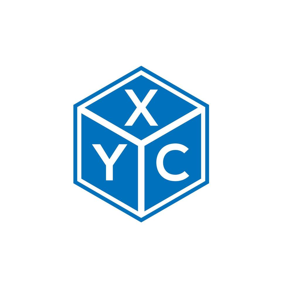diseño de logotipo de letra xc sobre fondo negro. concepto de logotipo de letra de iniciales creativas xyc. diseño de letras xyc. vector