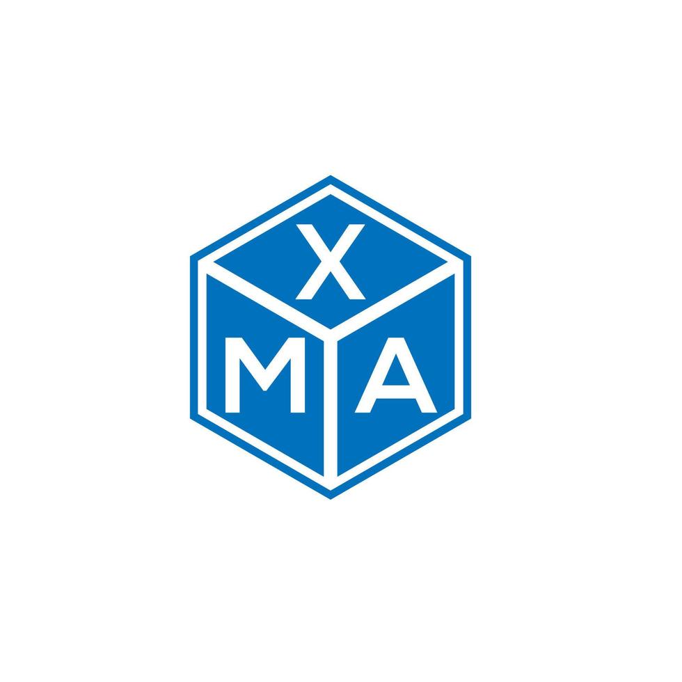 diseño de logotipo de letra xma sobre fondo negro. concepto de logotipo de letra de iniciales creativas de xma. diseño de carta xma. vector