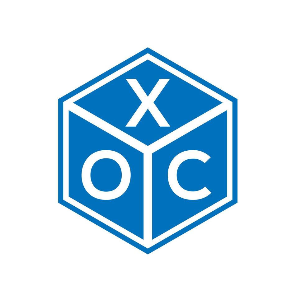 XOC letter logo design on black background. XOC creative initials letter logo concept. XOC letter design. vector