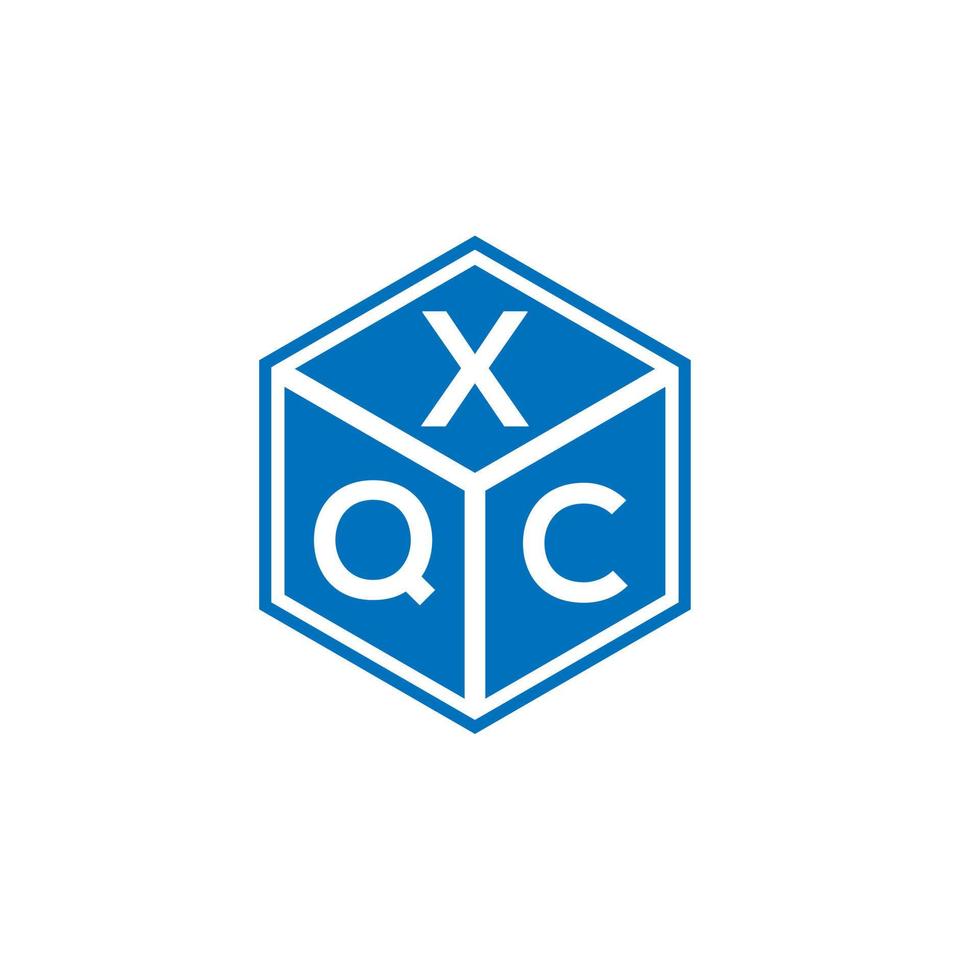 XQC letter logo design on black background. XQC creative initials letter logo concept. XQC letter design. vector