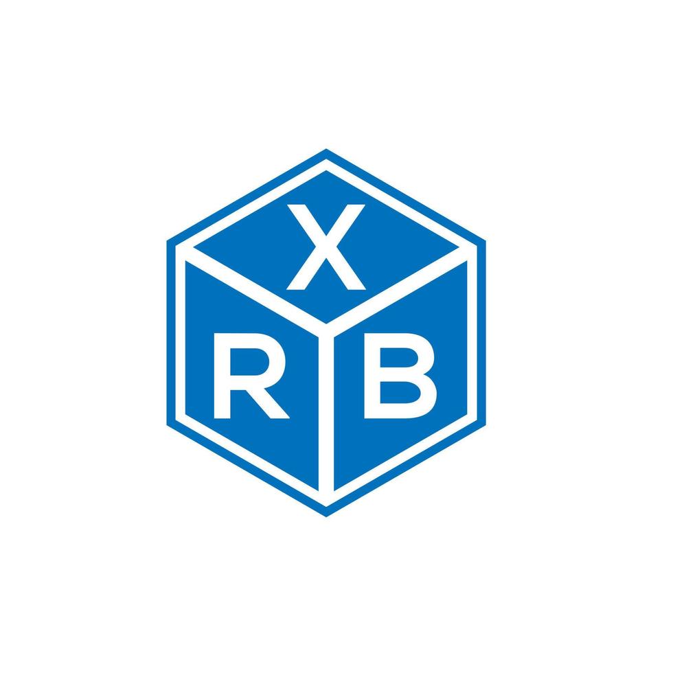 XRB letter logo design on black background. XRB creative initials letter logo concept. XRB letter design. vector
