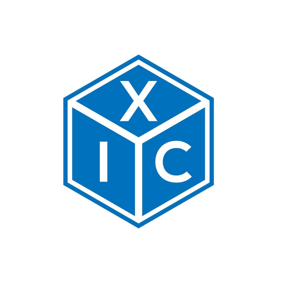 diseño de logotipo de letra xic sobre fondo negro. concepto de logotipo de letra de iniciales creativas xic. diseño de letras xic. vector