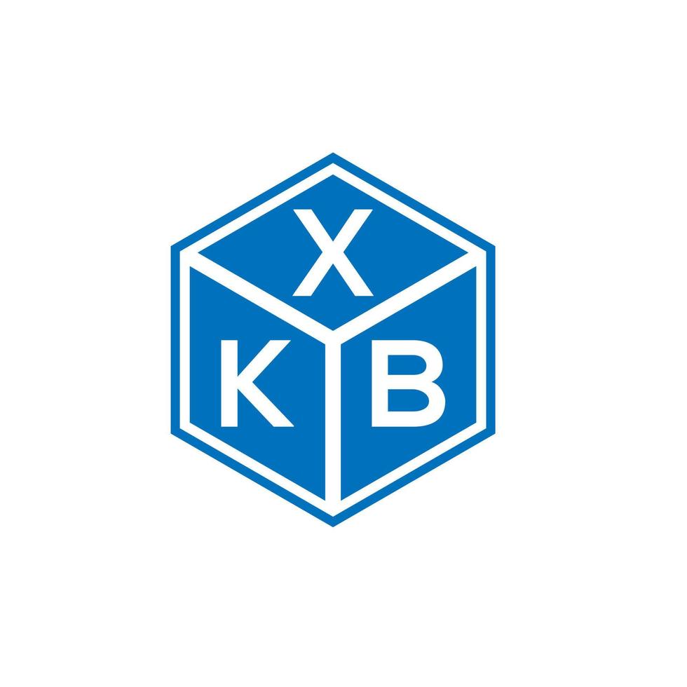 diseño de logotipo de letra xkb sobre fondo negro. xkb concepto creativo del logotipo de la letra inicial. diseño de letras xkb. vector