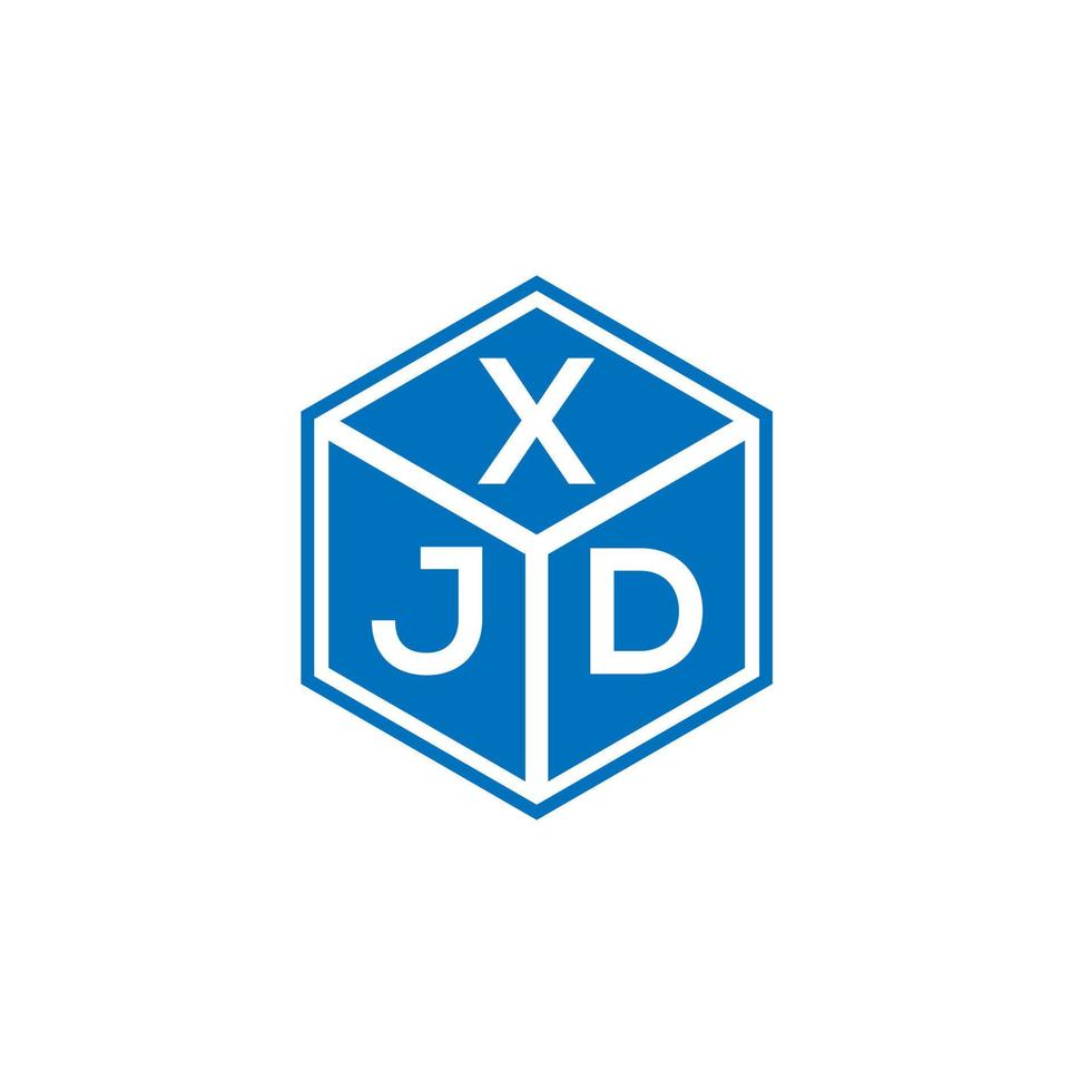 diseño del logotipo de la letra xjd sobre fondo negro. concepto de logotipo de letra de iniciales creativas xjd. diseño de letras xjd. vector