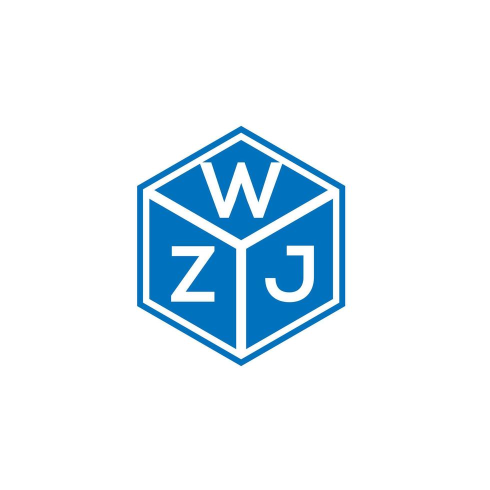 diseño de logotipo de letra wzj sobre fondo negro. concepto de logotipo de letra inicial creativa wzj. diseño de letras wzj. vector