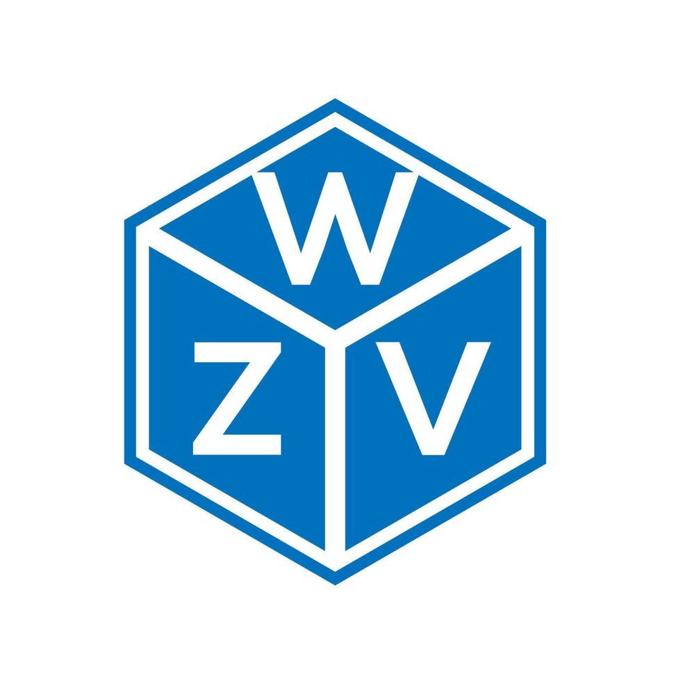 diseño de logotipo de letra wzv sobre fondo negro. concepto de logotipo de letra de iniciales creativas wzv. diseño de letras wzv. vector