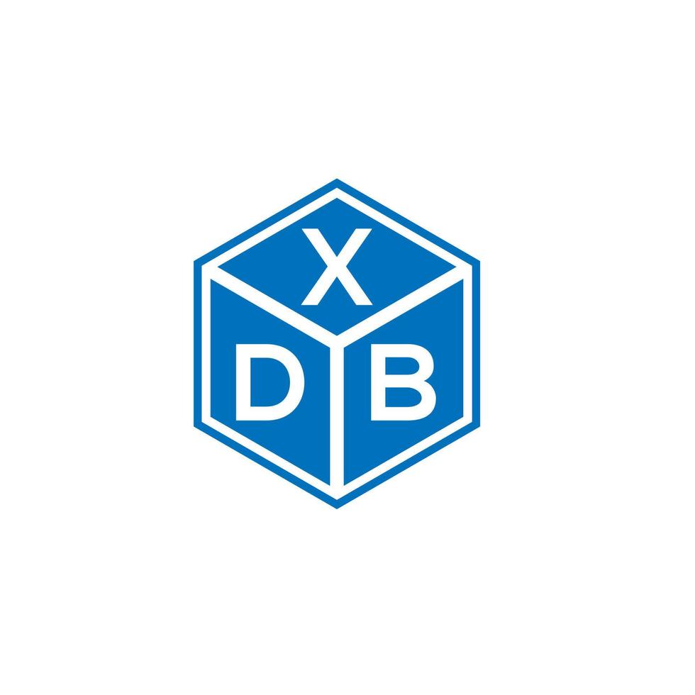 diseño de logotipo de letra xdb sobre fondo negro. concepto de logotipo de letra de iniciales creativas xdb. diseño de letras xdb. vector