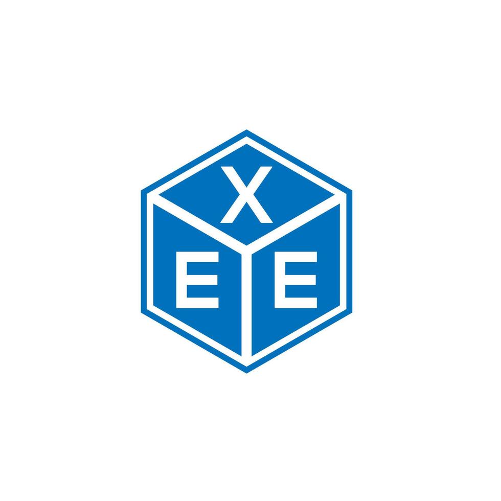 diseño del logotipo de la letra xee sobre fondo negro. concepto de logotipo de letra de iniciales creativas xee. diseño de letras xee. vector