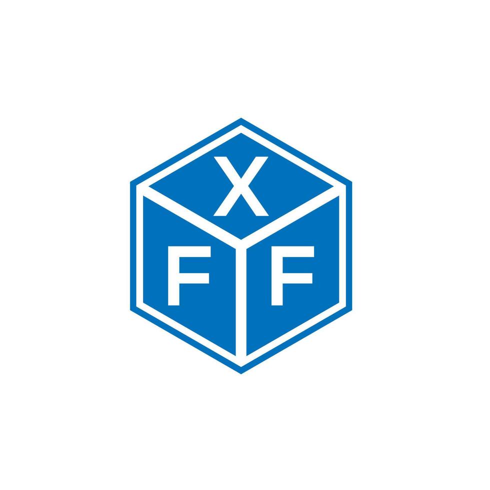 diseño del logotipo de la letra xff sobre fondo negro. concepto de logotipo de letra de iniciales creativas xff. diseño de letra xff. vector