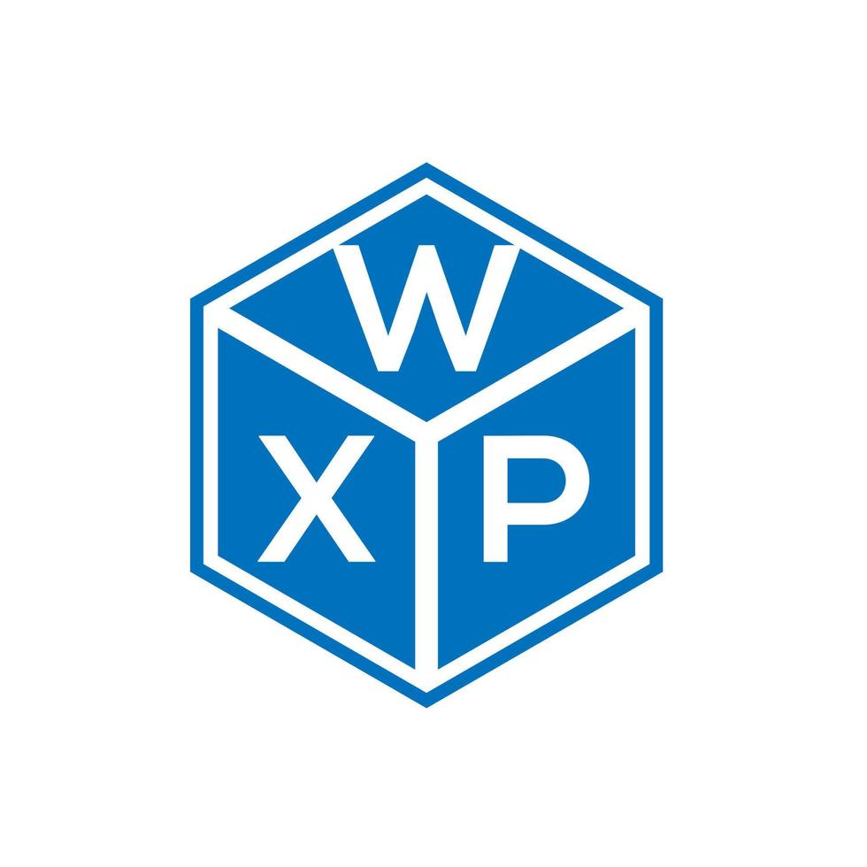 diseño de logotipo de letra wxp sobre fondo negro. concepto de logotipo de letra de iniciales creativas wxp. diseño de letras wxp. vector