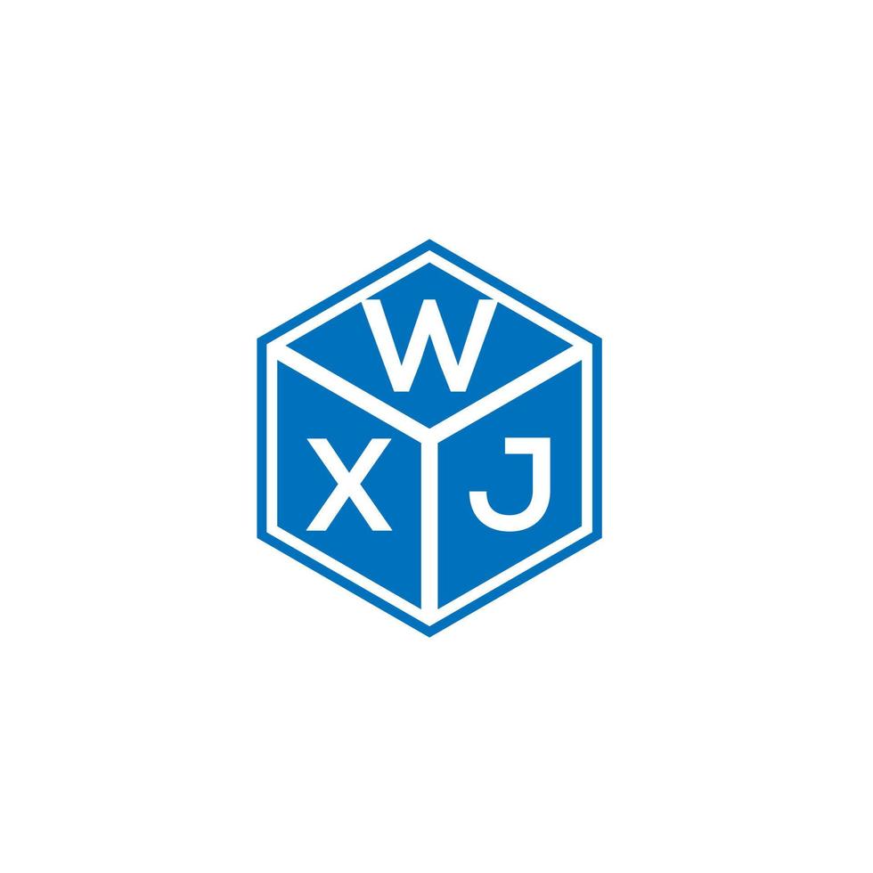 WXJ letter logo design on black background. WXJ creative initials letter logo concept. WXJ letter design. vector