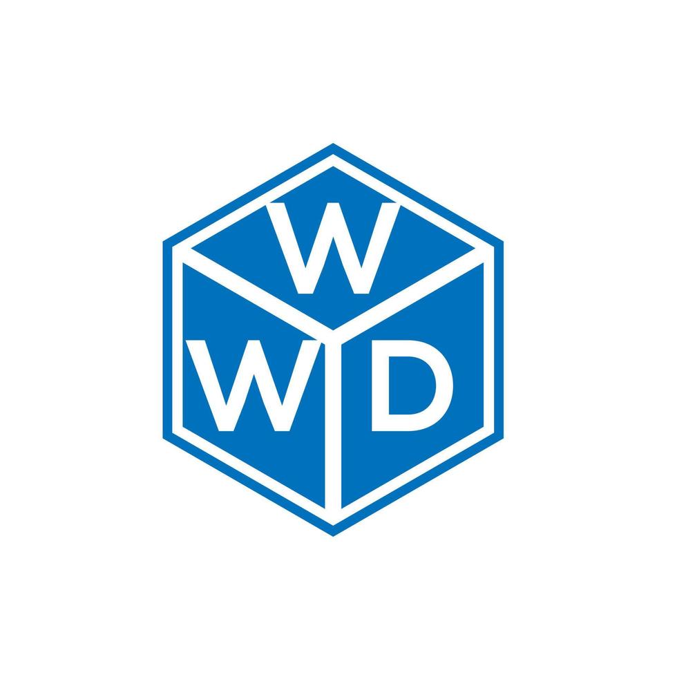 diseño de logotipo de letra wwd sobre fondo negro. concepto de logotipo de letra de iniciales creativas wwd. diseño de letras wwd. vector