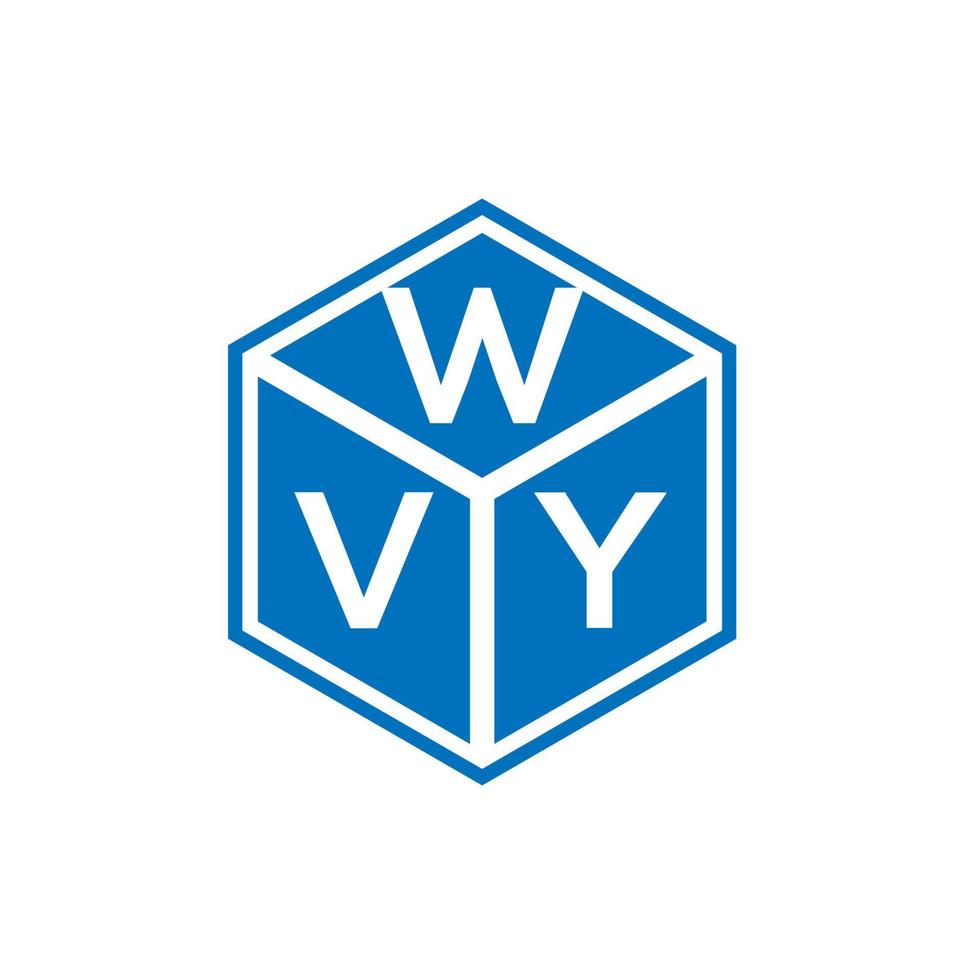 diseño de logotipo de letra wvy sobre fondo negro. concepto de logotipo de letra de iniciales creativas wvy. diseño de letras onduladas. vector